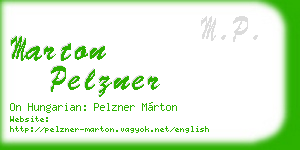 marton pelzner business card